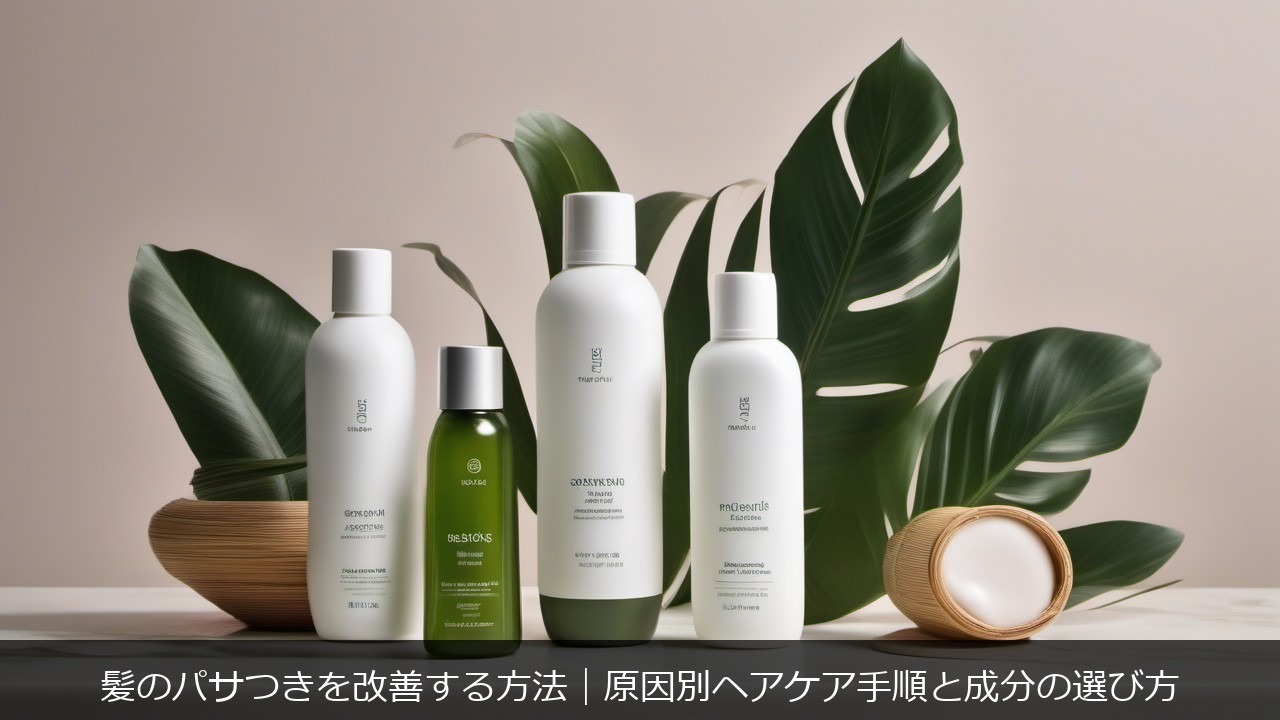 髪のパサつきを改善する方法｜原因別ヘアケア手順と成分の選び方 アイキャッチ