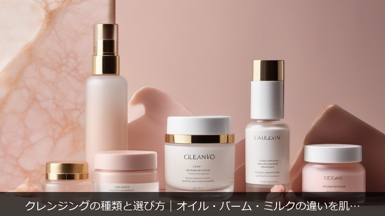 クレンジングの種類と選び方｜オイル・バーム・ミルクの違いを肌質別に比較 アイキャッチ