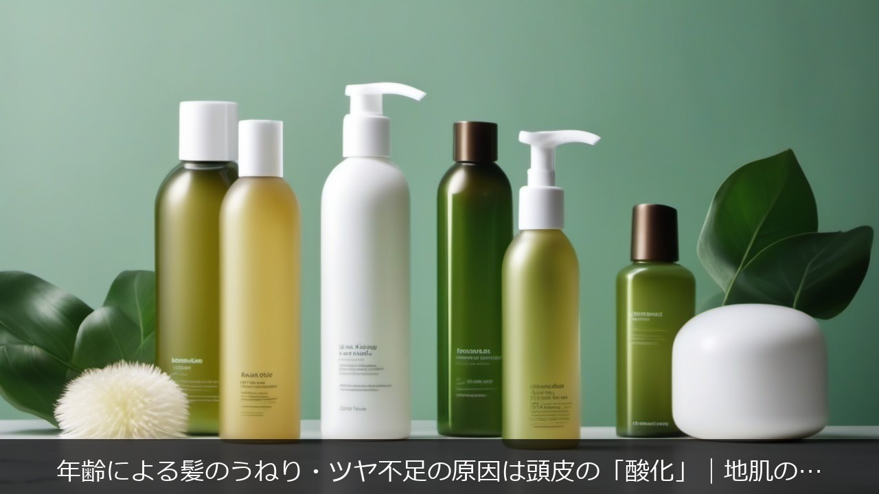 年齢による髪に関する記事のアイキャッチ画像 - 年齢による髪のうねり・ツヤ不足の原因は頭皮の「酸化」