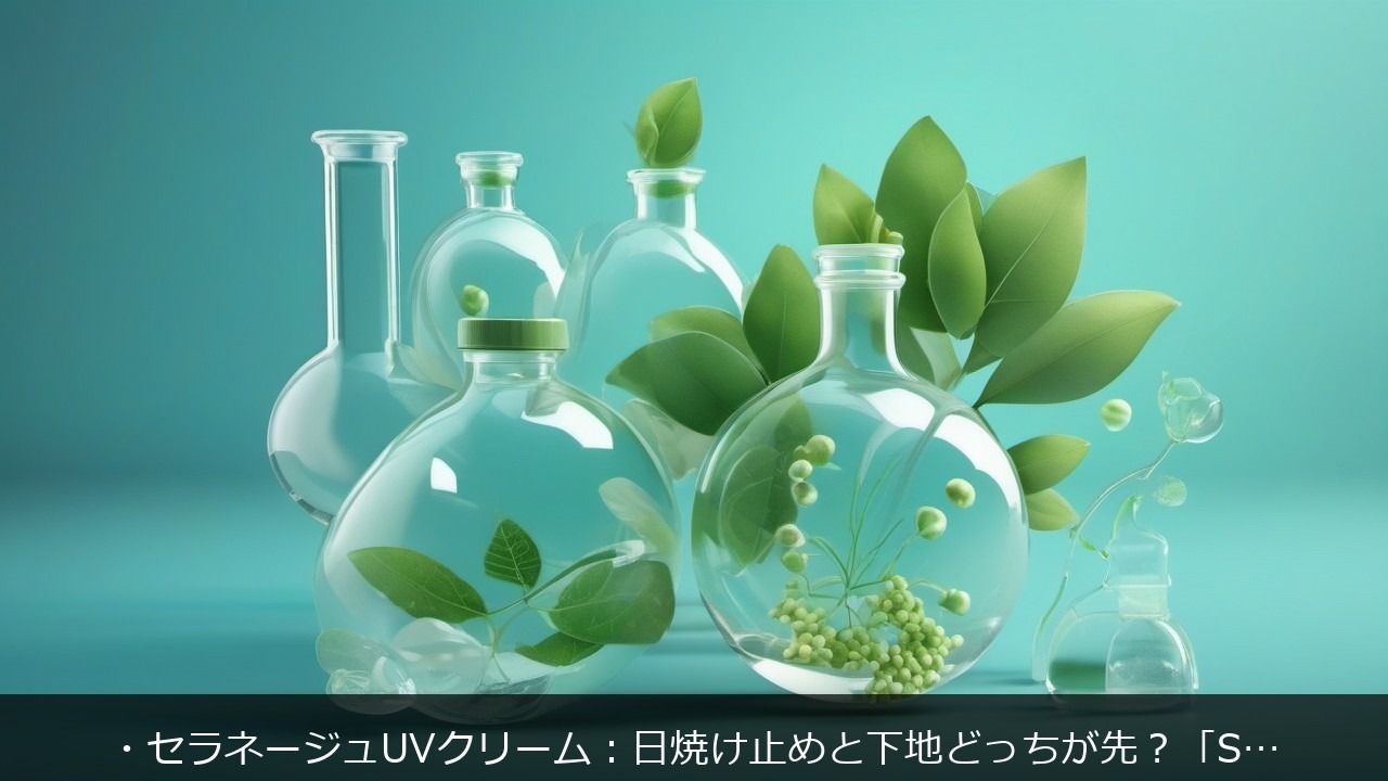 ・セラネージュUVクリーム：日焼け止めと下地どっちが先に関する記事のアイキャッチ画像 - ・セラネージュUVクリーム