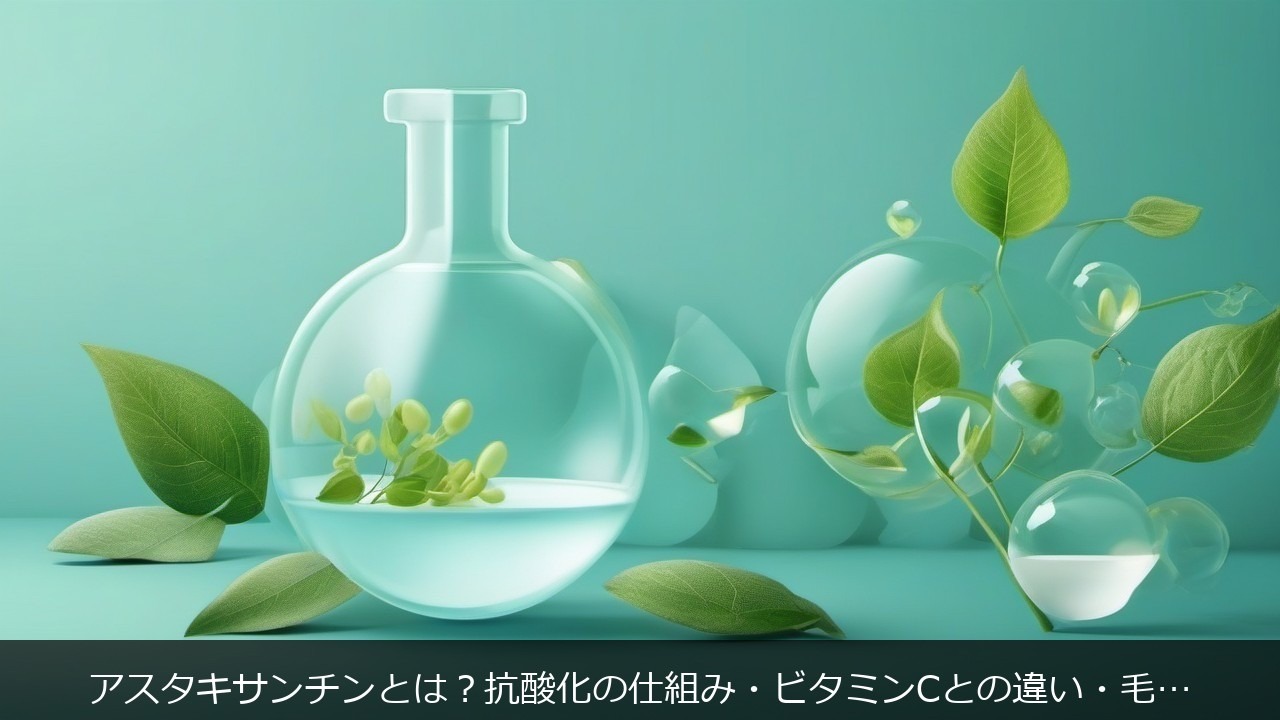 アスタキサンチンとはに関する記事のアイキャッチ画像 - アスタキサンチンとは？抗酸化の仕組み・ビタミンCとの違い・毛穴ケアでの使い方をわかりやすく解説【20