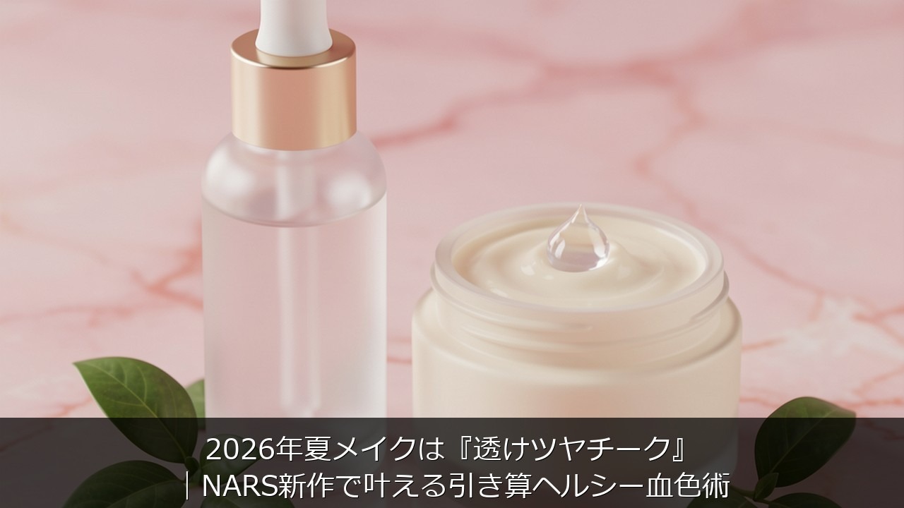 2026年夏メイクは『透けツヤチーク』｜NARS新作で叶える引き算ヘルシー血色術のアイキャッチ画像