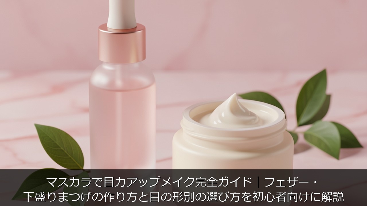 マスカラで目力アップメイク完全ガイド｜フェザー・下盛りまつげの作り方と目の形別の選び方を初心者向けに解説のアイキャッチ画像