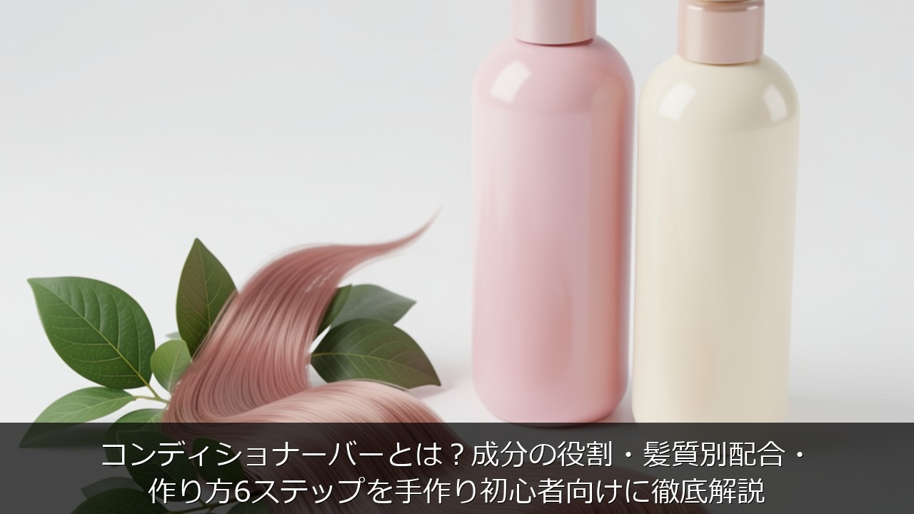 コンディショナーバーとは？成分の役割・髪質別配合・作り方6ステップを手作り初心者向けに徹底解説のアイキャッチ画像