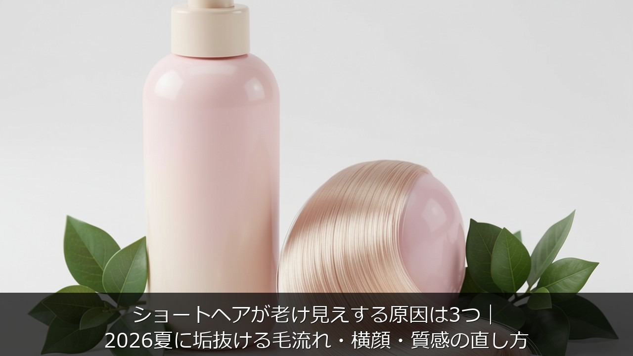 ショートヘアが老け見えする原因は3つ｜2026夏に垢抜ける毛流れ・横顔・質感の直し方のアイキャッチ画像
