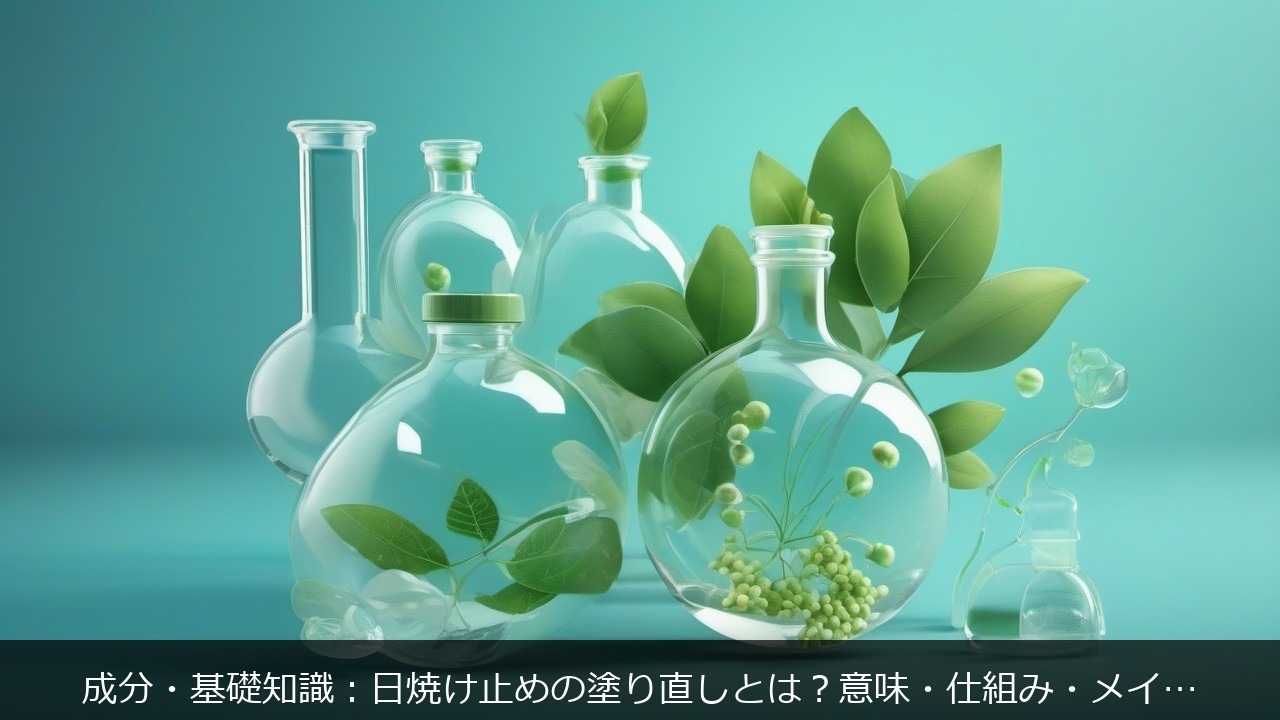 成分・基礎知識：日焼け止めの塗り直しとはに関する記事のアイキャッチ画像 - 成分・基礎知識：日焼け止めの塗り直しとは？意味・仕組み・メイクの上からの正しいやり方をわかりやすく解