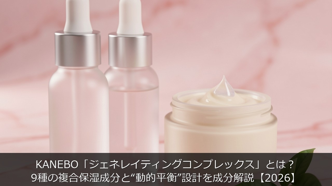 KANEBO「ジェネレイティングコンプレックス」とはに関する記事のアイキャッチ画像 - KANEBO「ジェネレイティングコンプレックス」とは？9種の複合保湿成分と“動的平衡”設計を成分解説