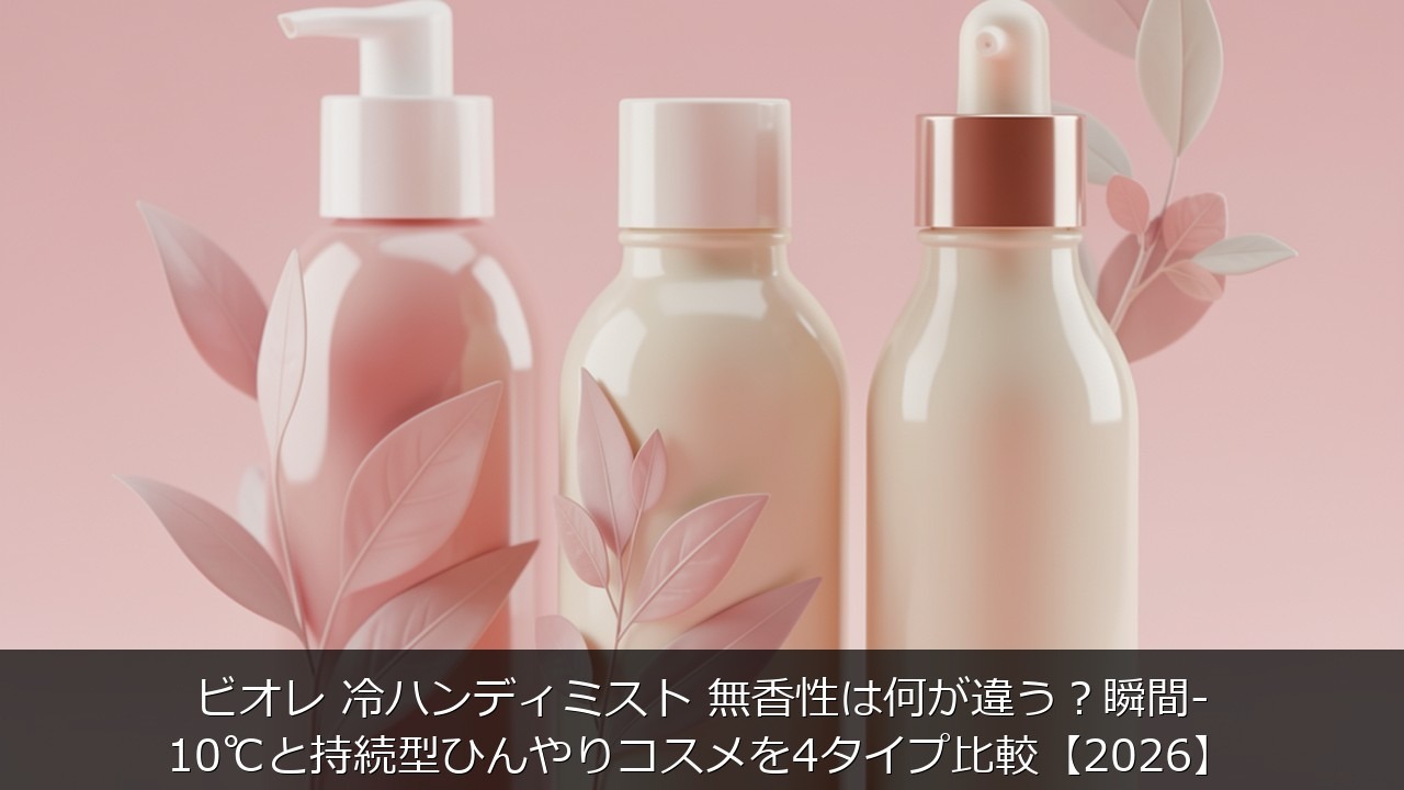 ビオレ 冷ハンディミスト 無香性は何が違うに関する記事のアイキャッチ画像 - ビオレ 冷ハンディミスト 無香性は何が違う？瞬間-10℃と持続型ひんやりコスメを4タイプ比較【202