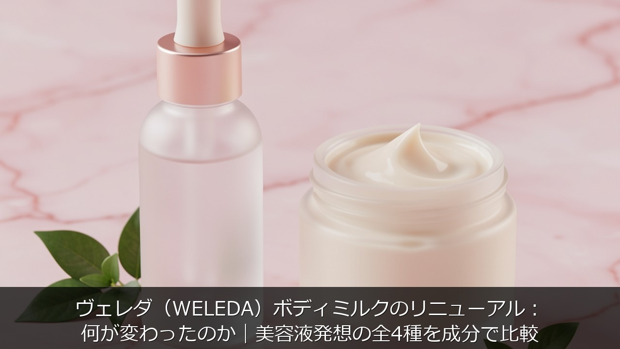 ヴェレダ（WELEDA）ボディミルクに関する記事のアイキャッチ画像 - ヴェレダ（WELEDA）ボディミルクのリニューアル：何が変わったのか｜美容液発想の全4種を成分で比較